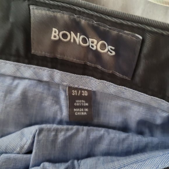 Bonobos Mens Slim Straight Chino Gray Grey Pants Size 31 by 30 Preppy Casual - Picture 2 of 11
